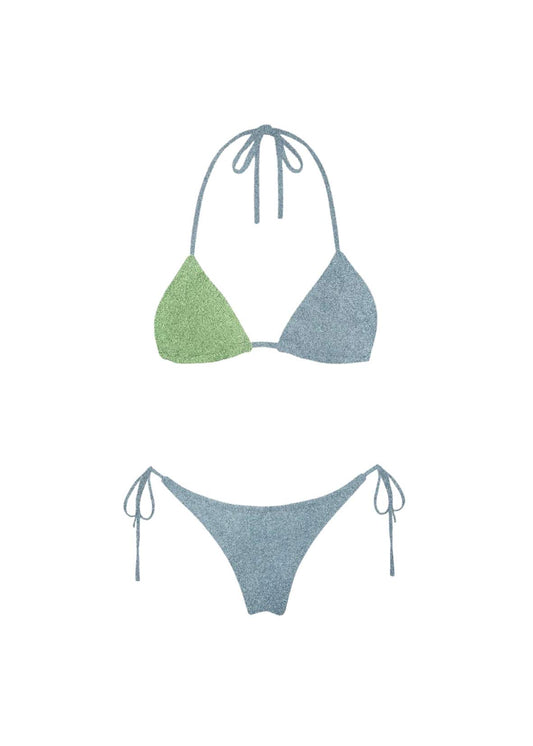 BAHARI Shiny Bicolor Baby Blue & Lime