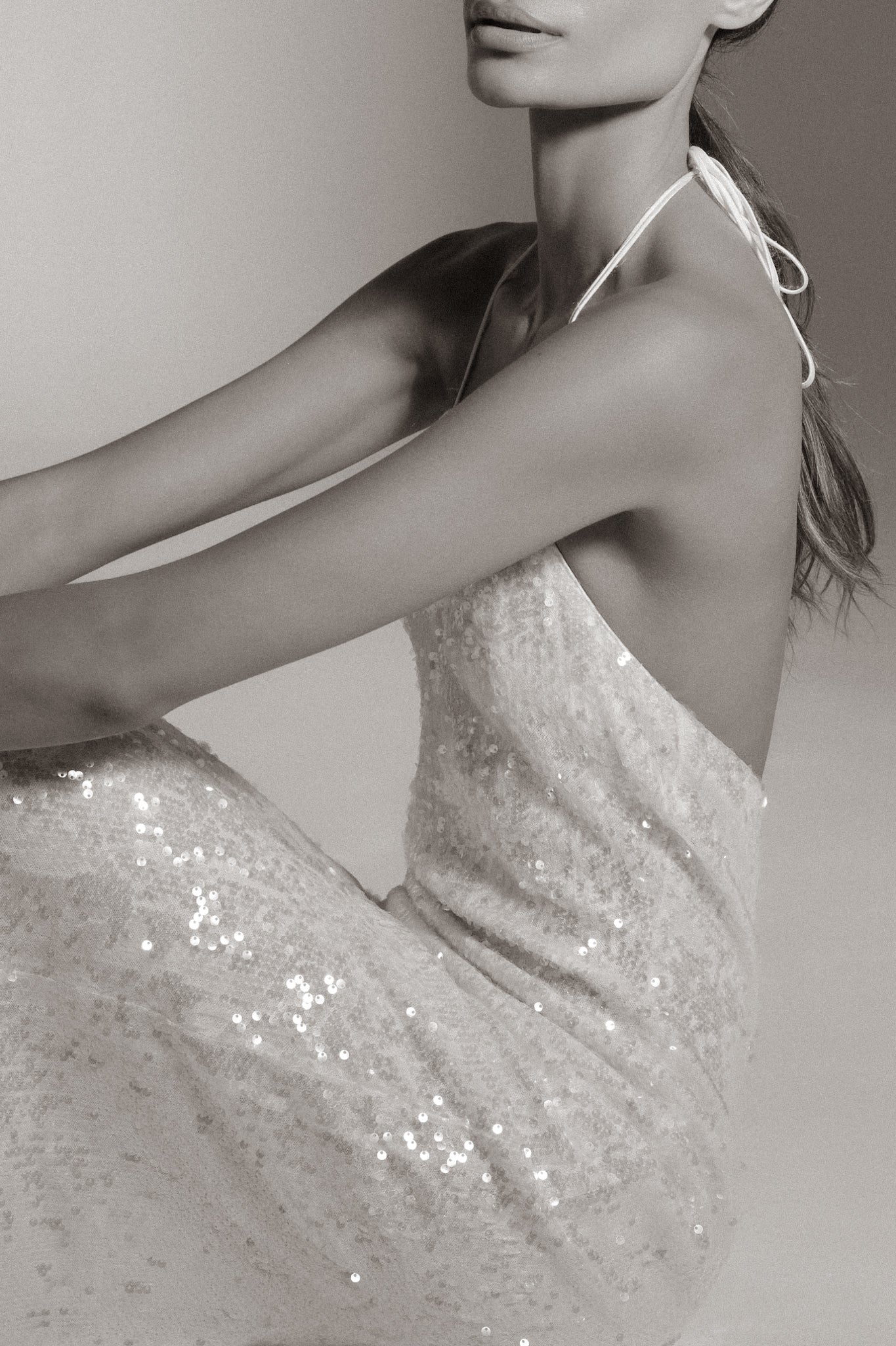 MIZU DRESS / WHITE PAILLETTES *pre-order september 20th