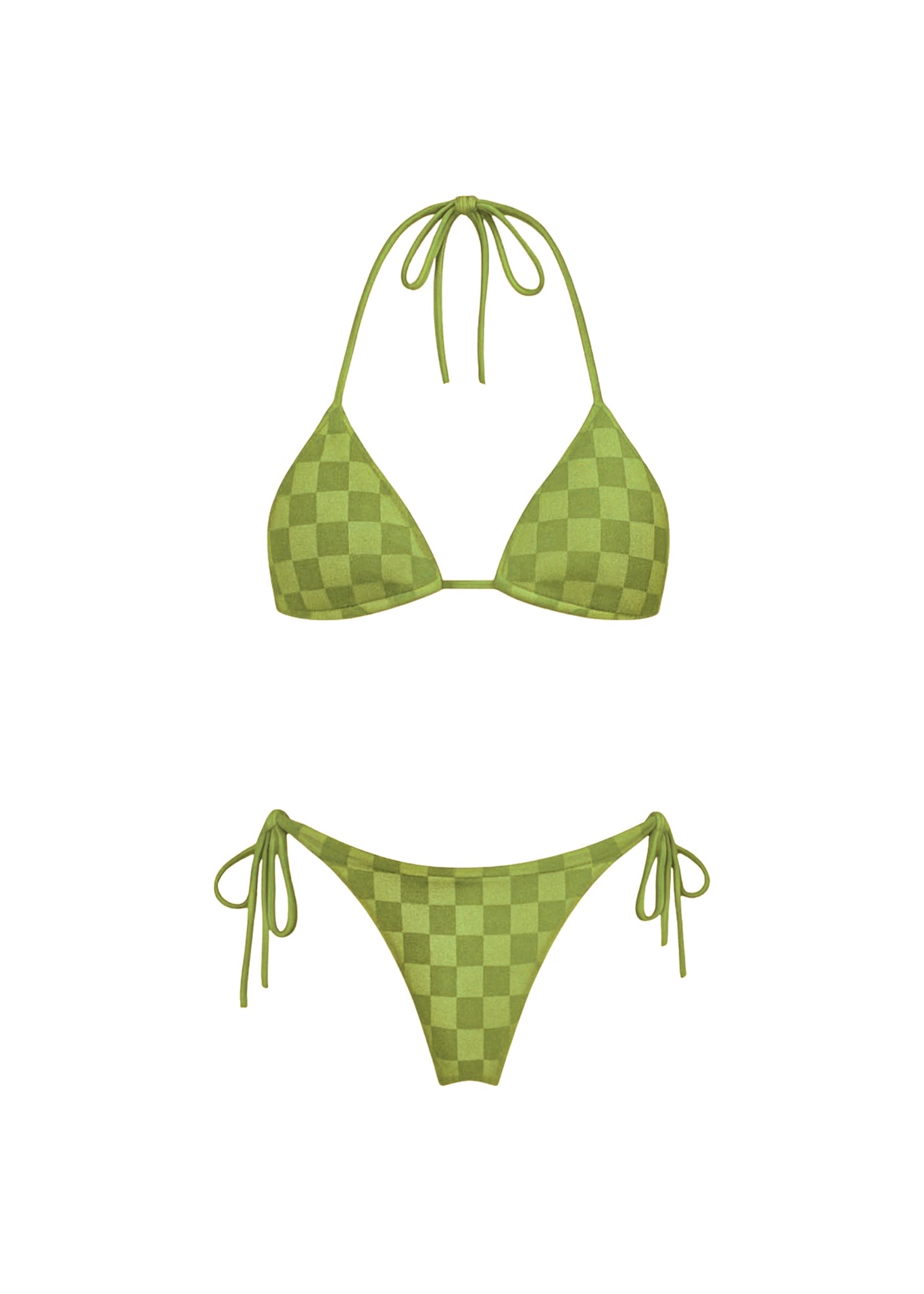 BAHARI Pistachio Checkered Terry Towel