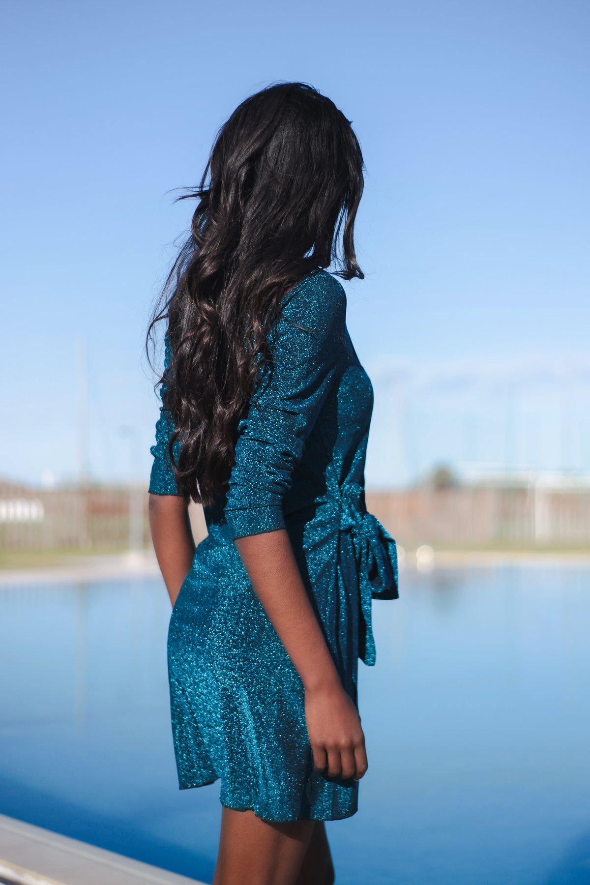 SELENE DRESS / shiny calypso