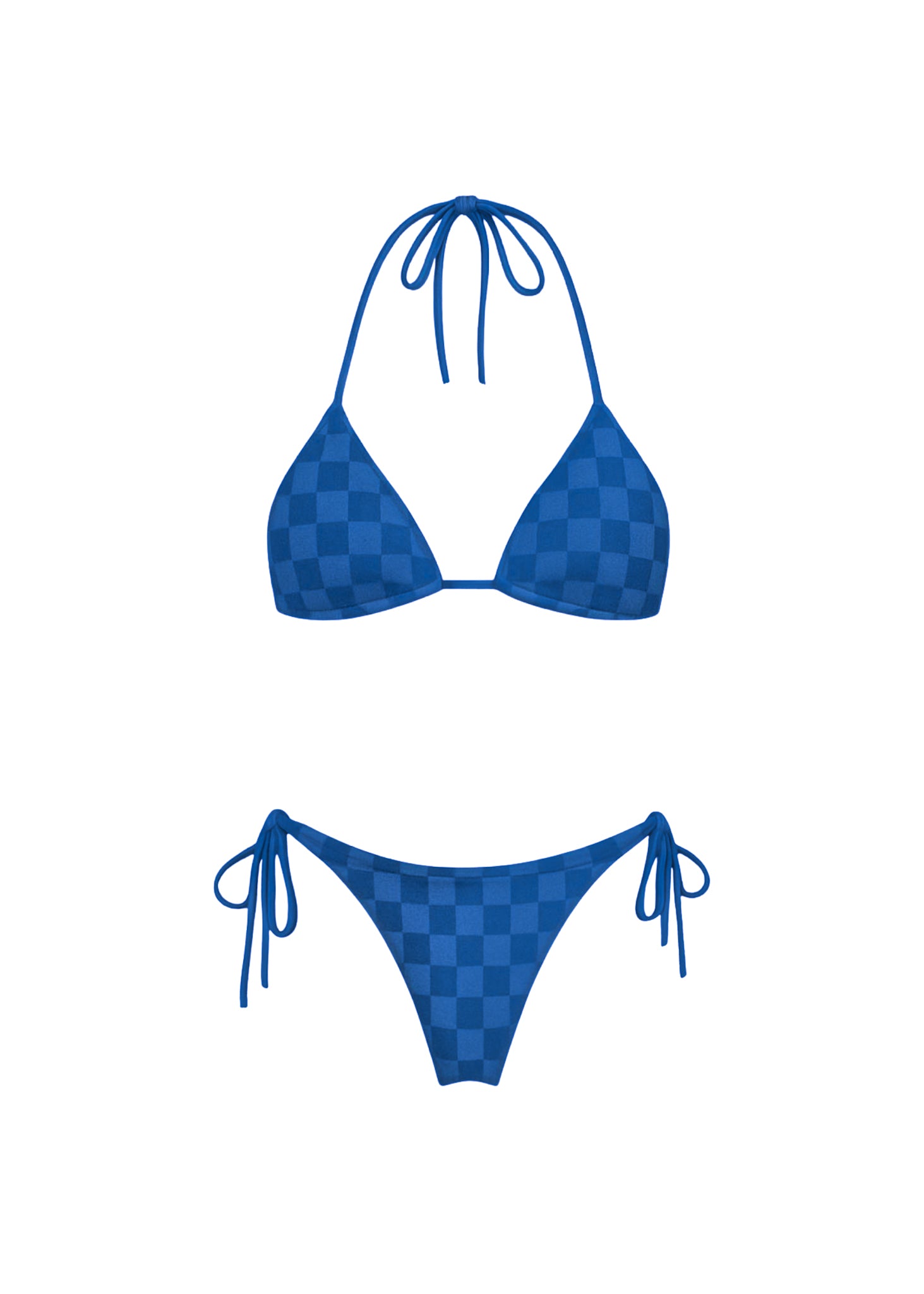 BAHARI Blue Checkered Terry Towel