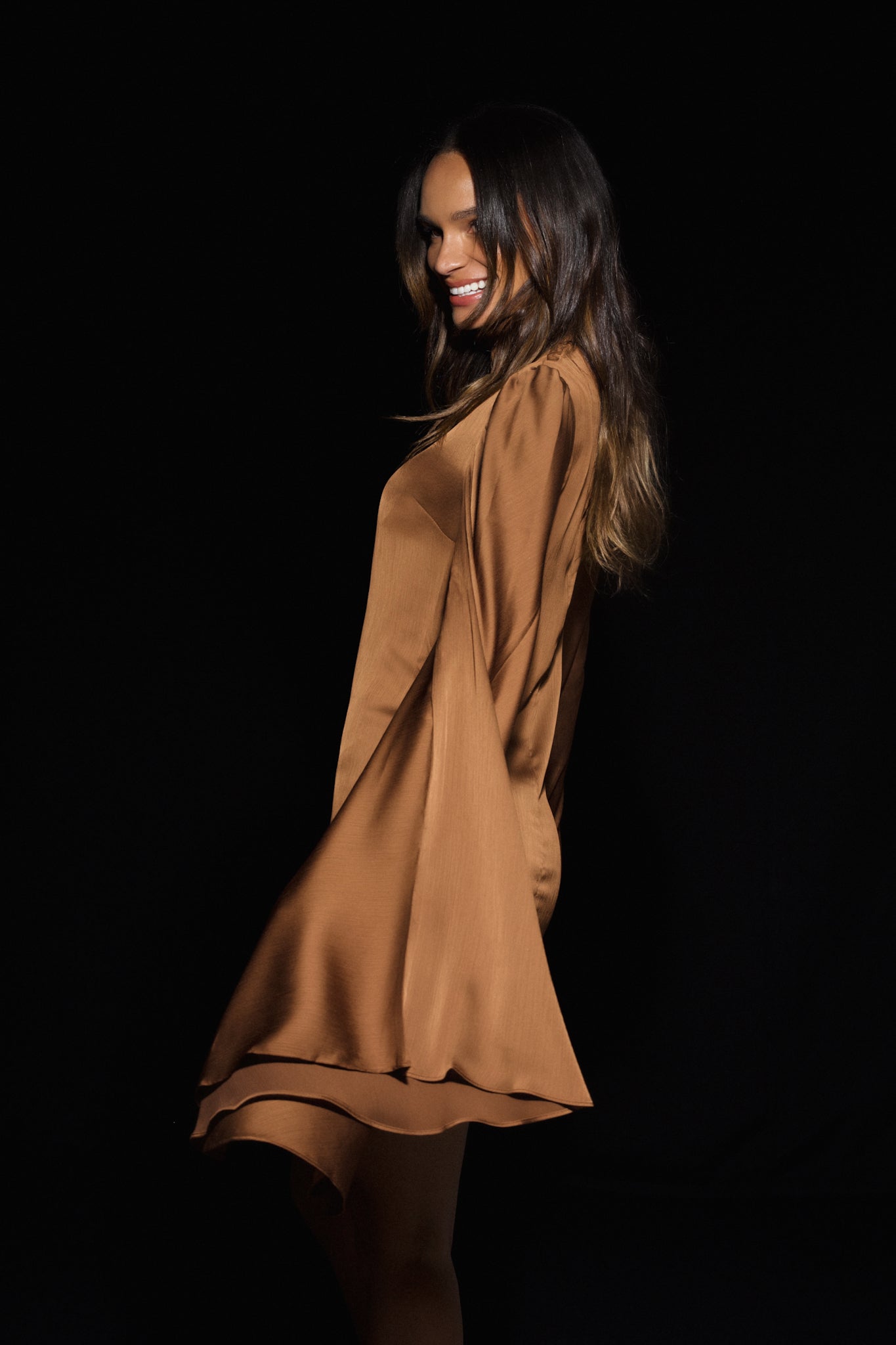 COVE DRESS / CARAMEL BROWN